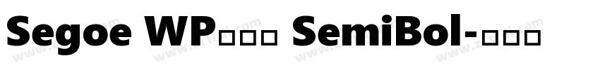 Segoe WP正黑體 SemiBol字体转换